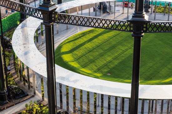 Gasholder Park nearing completion,  King's Cross