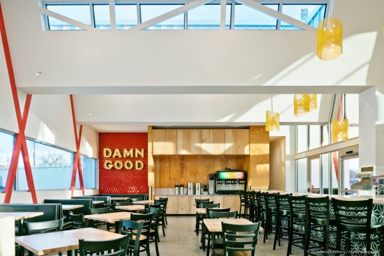 Torchy’s Tacos on SoCo designed by Chioco Design with steel fabrication and construction by The Salinas Group.