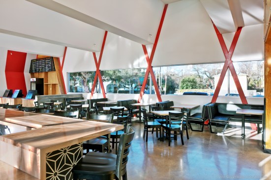 Torchy’s Tacos on SoCo designed by Chioco Design with steel fabrication and construction by The Salinas Group.