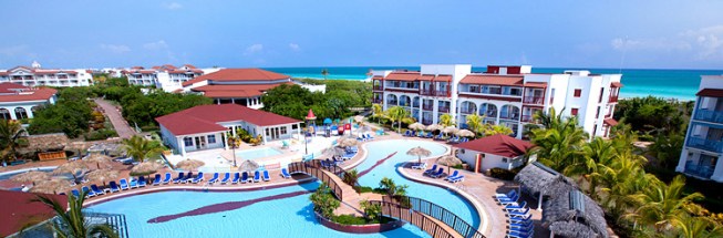Paraiso Azul Resort, a recent development on the Cayo Santa María, an island off the Cuban coast
