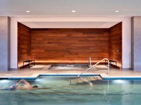 The pool and spa