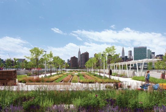 View of the Rail Garden.