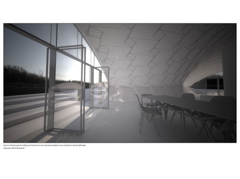 Living room with open wall