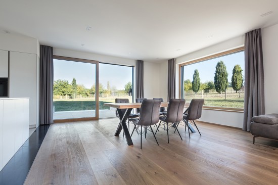 the open floor plan ensures a bright, friendly living situation