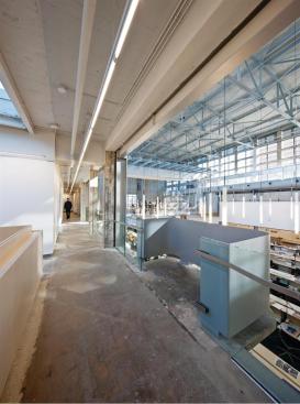 Second-level gallery and corridor, with new balcony