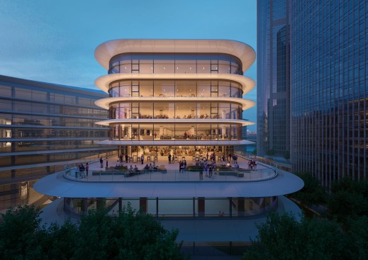 The well-proportioned façade of rendering  