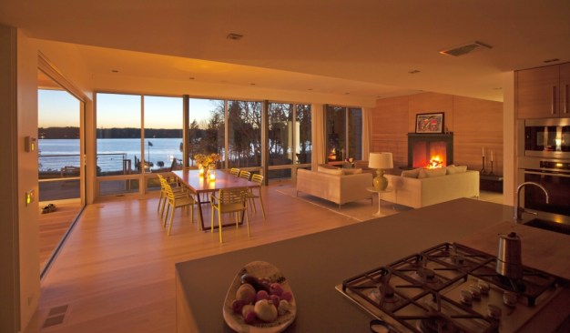 The main feature of the living space is the river