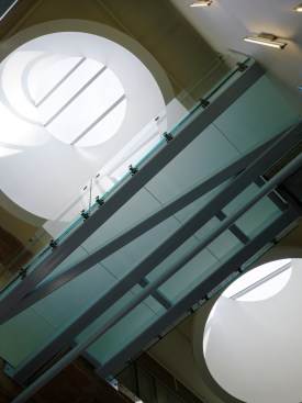 Skylights and glass bridge