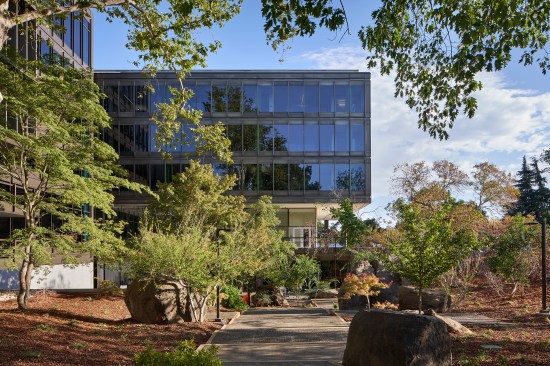 Designed to achieve LEED Gold (v4) certification, site improvement credits include: Rainwater Management, Outdoor Water Use Reduction, Heat Island Reduction and Promotion of Alternative Transportation including bicycle, public transit and electric vehicles. Use of Silva Cell tree technology and storm water detention systems are incorporated under parking lots. 