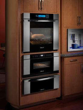 Dacor added a 30-inch warming drawer to its Renaissance line in black glass with vertical or horizontal stainless steel trim. The drawer’s four heat settings include one for activating yeast, along with low, medium, and high options; an additional setting controls food’s moistness or crispness during the warming process. The cavity’s interior—5 inches tall, 26 inches wide, and 22 3/4 inches deep—can hold four dinner plates. Dacor. 800.793.0093. 
www.dacor.com.