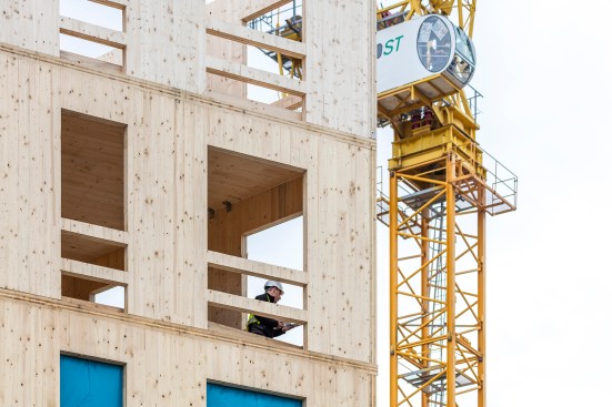 CLT panels, Dalston Works
