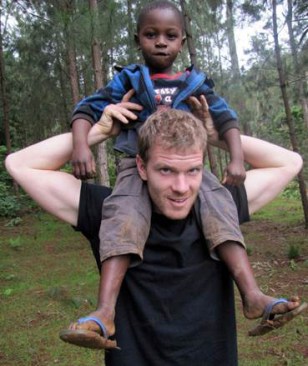 Daniel Wiens, founder of Journeyman International, with a friend in Haiti