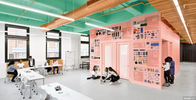 Black Girls Code lab, in New York, designed by Kurani