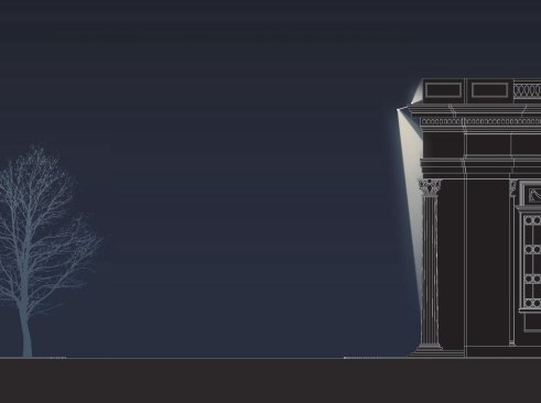 A third design study looked at attaching the fixtures directly to the building.