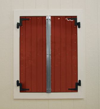 Atlantic Premium Shutters.  With a 1/8-inch-thick polycarbonate panel on one side and two horizontal steel bars on the other, Hurricane Storm-Rated Shutters meet IRC and IBC impact requirements and help protect windows from wind and flying-debris damage. The storm shutters are available across the maker’s Architectural and Classic Collection shutter style, except archtop shutters. Bahama-style shutters are also available as Hurricane Storm-Rated shutters. 
www.atlanticpremiumshutters.com. –L.H.