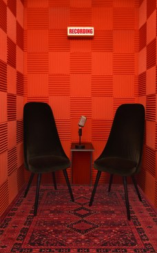 Ruby Red Recording Phone Booth