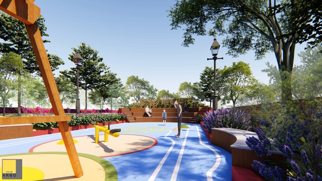 Children's play area in Bandra West, Mumbai