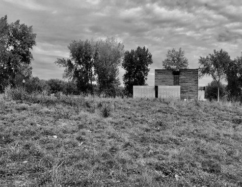 Exterior looking east