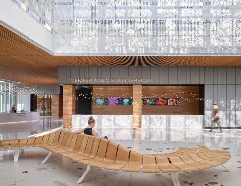 The furniture at the Missouri Botanical Garden draws inspiration from natural forms.