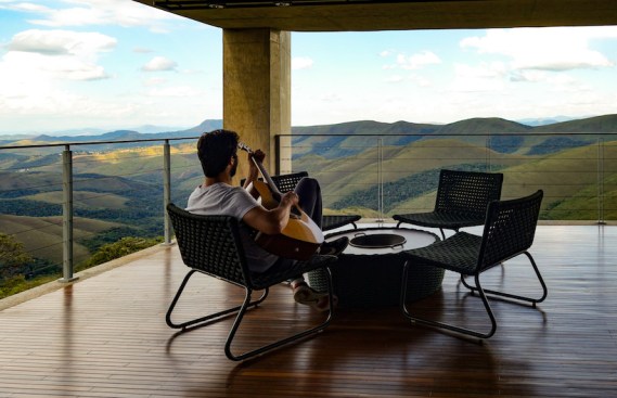 View of Minas Gerais Mountain Range from deck