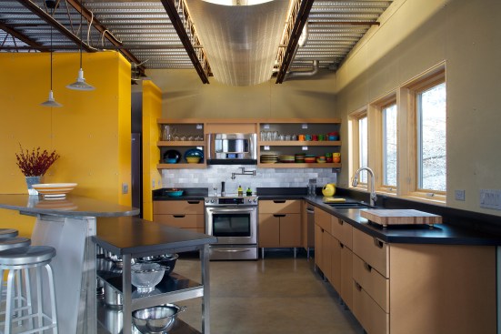 View of the kitchen from the dining area