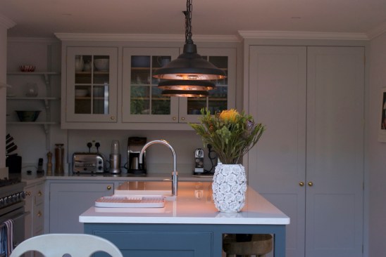 Interior of bespoke hand painted kitchen
