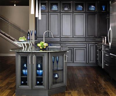 Decora cabinetry in a gray finish