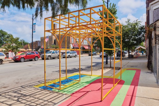 Completed in 2021, Chicago Alfresco: South Chicago is one of three pop-up interventions the city initiated âto increase amenities and social spaces during COVID,â says Design Trust Chicagoâs Katherine Darnstadt.