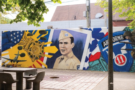 The DTC Manuel Perez Jr. Memoral Plaza project included ânew signage, a refreshed mural, and enhanced seating on the only public plaza in a predominately Latino neighborhood,â according to Darnstadt.