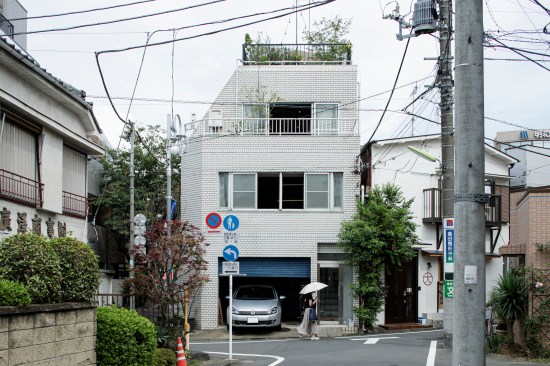 The house seen from the public street