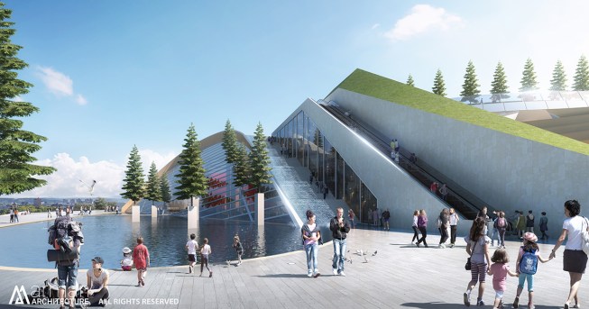 Pedestrian Plaza & Reflecting Pool