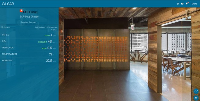 DLR Group is monitoring the indoor air quality of its office locations (Chicago office shown).