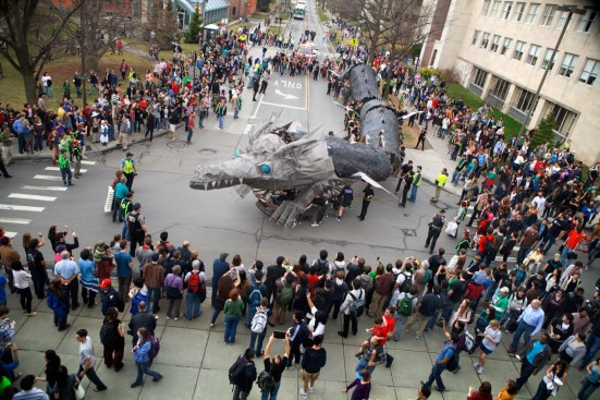 The dragon makes its way down East Avenue during Dragon Day 2012.