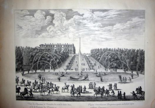 Fountain of the Dragon at the Palace of Versailles, France. In: Vues de Versailles, 1676. Works from multiple sources showing the newly completed palace and its grounds are bound together in this volume, including plates by Israel Sylvestre.