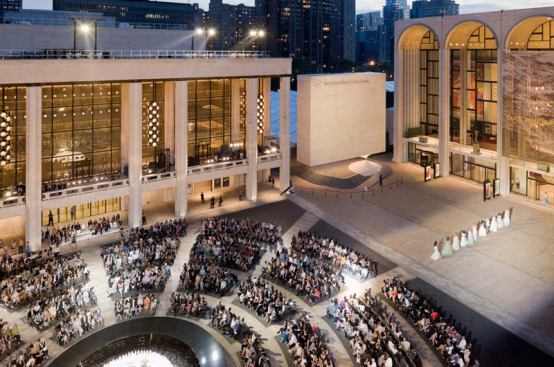 A temporary installation by Diller Scofidio + Renfro marks the entrance to Fashion Week's tent-covered runways.