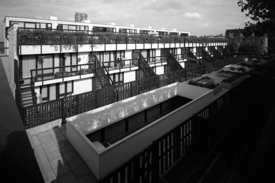 Dunboyne Estate, Fleet Road, Camden, London: west elevation of the the east block