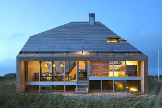 View from south at dusk.