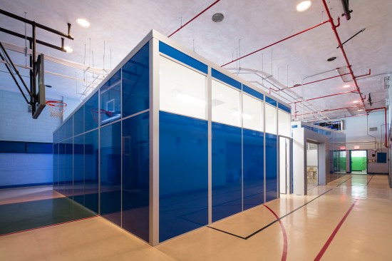 Sitting within the crevices of more traditional architectural construction, the Pre-Fab Learning Landscape is a prototypical solution for many diverse urban schools that struggle to keep their doors open either for the long haul or while they search for more permanent educational space.