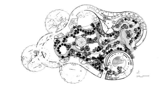 Omrania, Tuwaiq Palace, Riyadh. Courtyard landscape plan.