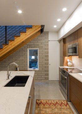 Kitchen and staircase