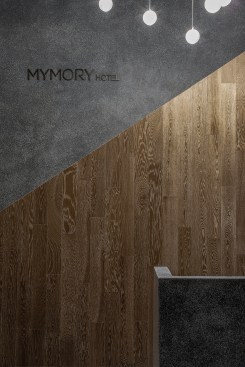 detail of reception background wall