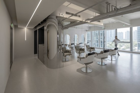open space of hair styling