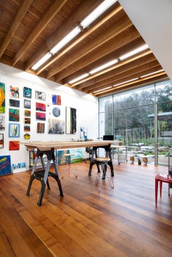 View of painting studio