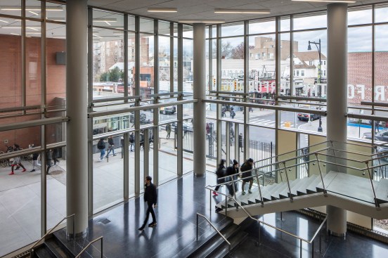 In addition to its pre- and post-performance functions, the double-height lobby accommodates college and community special events.
