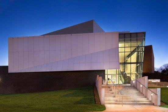 Twilight View of Main Facade