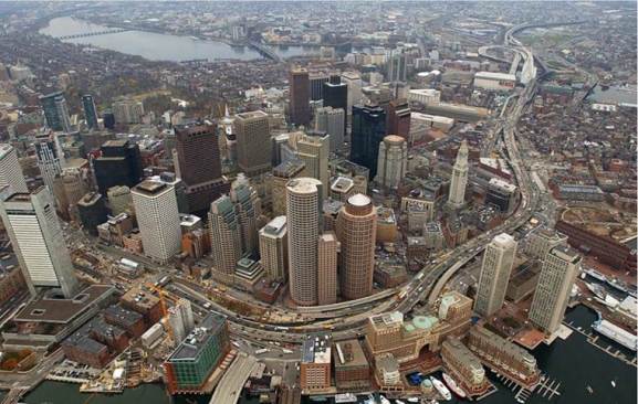 The Central Artery divided the city of Boston.