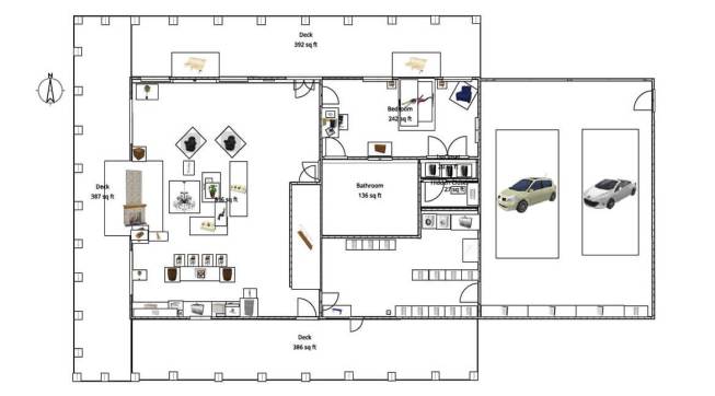 Timber frame home in Grant, California. Structural design