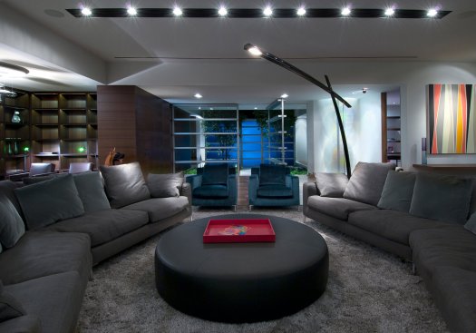 Hopen Place Hollywood Hills modern home living room interior design