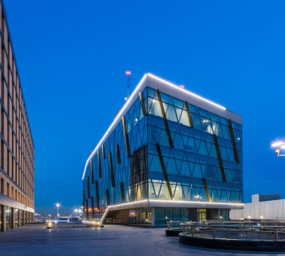 Business Center. Night-time lighting