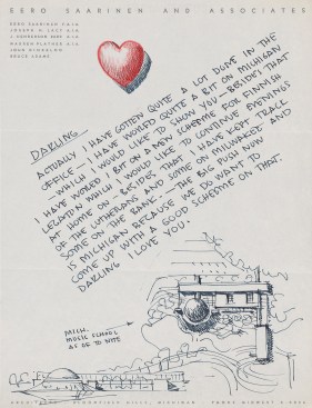 Eero letter to Aline, 1953